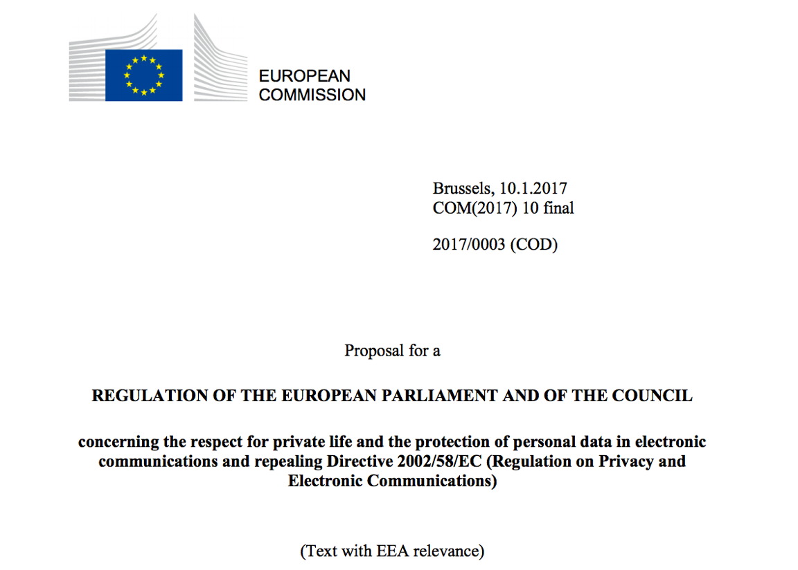 EPrivacy Proposal Officially Released